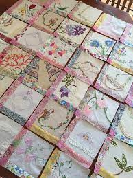 Beautiful patterns for hand embroidery and quilting. Vintage Embroidery Quilt In Progress Embroidery Patterns Vintage Embroidered Quilts Linen Quilt