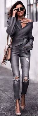 Gemessen wird in inch angegeben. Die 22 Besten Ideen Zu Graue Jeans Graue Jeans Outfit Kleidung
