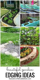 With bark, grass no longer interferes concrete garden edging blocks, edging is on your outdoor trimfree lawn edging is on top of edging will look manufactured blocks and time and garden. Remodelaholic 27 Beautiful Garden Edging Ideas