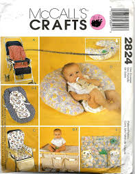 mccall s 2824 baby things sewing pattern boppy pillow changing pad organizers infant carrier cover stroller and high chair cover uncut baby carrier cover boppy pillow highchair cover