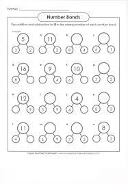 1st Grade Math Worksheets Number Bond Worksheets 1st Grade First Grade Math Worksheets Number Bonds Inspira Matheunterricht Mathe 2 Klasse Englisch Fur Kinder