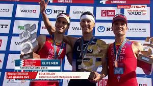Norway's kristian blummenfelt has won the men's triathlon in a time of one hour, 45 minutes and four seconds, 11 seconds ahead of britain's alex yee. Home