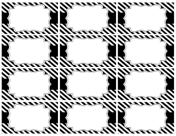 Check spelling or type a new query. Black And White Food Labels Or Name Cards Paper Trail Design