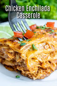 Repeat these layers once more and bake, covered, for 40 minutes. Chicken Enchilada Casserole Mexicanrecipeswithchicken This Easy Chicken En Easy Chicken Enchilada Casserole Enchilada Casserole Recipes Easy Casserole Recipes