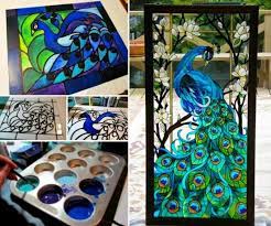 How To Make Faux Stained Glass Using 2 Ingredients The Whoot Stained Glass Diy Diy Stained Glass Window Making Stained Glass