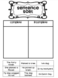Complete Vs Incomplete Sentence Sort From Sarah Paul On Teachersnotebook Com 1 Page Teaching Writing Classroom Writing Writing Lessons