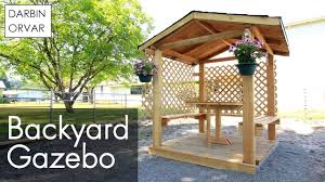Build a gazebo as a way to create a sheltered backyard and make a shady spot to relax in. Backyard Gazebo For 500 W Limited Tools Youtube