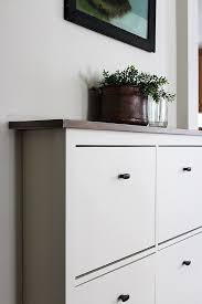 Ikea Shoe Cabinet Hack As Faux Built In Hallway Storage Ikea Shoe Cabinet Ikea Hemnes Shoe Cabinet Ikea Shoe Storage