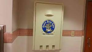 Scary Diaper Changing Table In Men's Bathroom. - YouTube