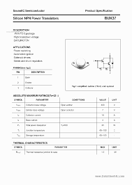BUX37_134843.PDF Datasheet Download --- IC-ON-LINE