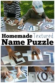 Babies start off with a clean slate, so what you choose for your little one reveals more about your personality than theirs. Easy Homemade Name Puzzle To Teach Your Child How To Spell His Name Happy Hooligans