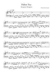 It was written by band members dan reynolds, wayne sermon, ben mckee, and daniel platzman, alongside joel little, fransisca hall, and elley duhé, and produced by little. Follow You Imagine Dragons Sheet Music For Piano Solo Musescore Com