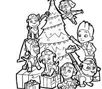 Paw Patrol Decorate The Christmas Tree Paw Patrol Coloring Paw Patrol Christmas Christmas Tree Coloring Page