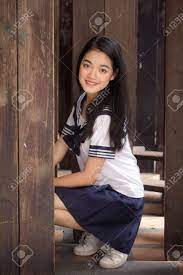 Japanese Teen Beautiful Girl In Student Uniform Happy And Relax Stock  Photo, Picture and Royalty Free Image. Image 159682053.