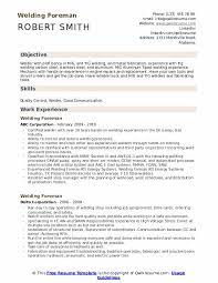 Welding Foreman Resume Samples Qwikresume