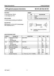 Bc108 Datasheet Equivalent Cross Reference Search