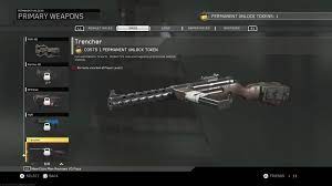 What is call of duty®: You Don T Unlock The Trencher And Auger Until Level 2 Other Dlc Weapons Available For Permanent Unlock R Infinitewarfare