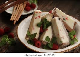 Red cherries, chopped few drops red food color. Tutti Frutti Ice Cream Cake Slices Stock Photo Edit Now 741559624