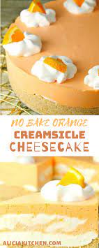 No Bake Orange Creamsicle Cheesecake Resep Makanan Penutup Resep Kue Mudah Memanggang Kue