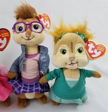 Ty Beanie Babies Chipmunks Alvin Simon Theodore Brittany Eleanor Jeanette  Set 6