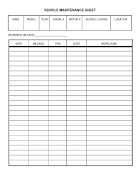 Vehicle Service Sheet Template In 2020 Vehicle Maintenance Log Mechanic Jobs Car Maintenance