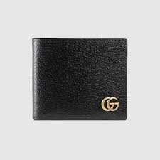 Invest in this durable wallet with high quality materials for prolonged. Faltbrieftasche Gg Marmont Aus Leder In Schwarzes Leder Gucci De