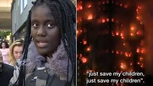 LOCAL RESIDENTS EXPLAIN SCENE OUTSIDE BLOCK OF FLATS ENGULFED IN FLAMES