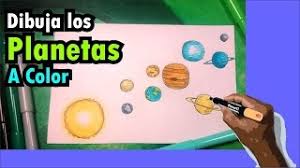 Explica el día y la noche como consecuencia de la rotación terrestre y como unidades para medir el tiempo. Aprende A Dibujar El Sistema Solar Con Colores Solar System Youtube