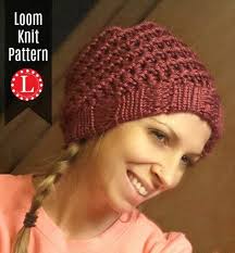 Loom Knitting Patterns Hat 2 two Spiral Slouchy and Messy Bun With Video  Tutorial EASY for Beginner by Loomahat