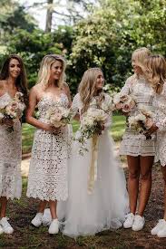 24 Stylish Bohemian Wedding Look Wedding Forward White Lace Bridesmaid Ivory Bridesmaid Dresses White Bridesmaid Dresses