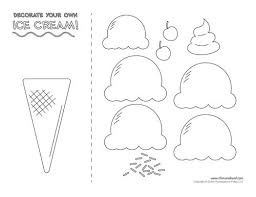 Ice Cream Templates And Coloring Pages For An Ice Cream Party Ice Cream Template Ice Cream Crafts Cone Template
