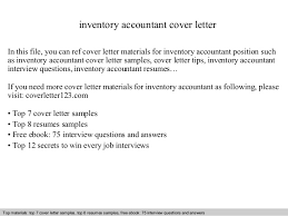 Assign a price to each item of inventory. Inventory Accountant Cover Letter