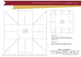 Anleitung Explosionsbox 10x10 Vier Aufklappbare Seiten Explosionsbox Box Anleitungen