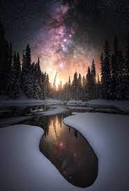 Dreamy Landscapes At Night Inspired By Space Stars And Video Games Night Landscape Dreamy Landscapes Night Landscape Photography