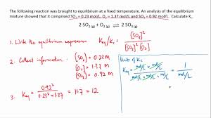 Introduction to top glove corporation berhad essay. Equilibrium Expression Worked Problems And The Units Of Keq Youtube