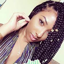 Medium Box Braids With Gold Dread Clips Medium Box Braids Box Braids Pictures Box Braids Hairstyles