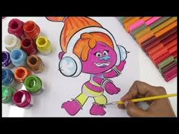 Coloring Pages Dreamworks Trolls Coloring Book Videos For Children Learning Brilliant Colors Youtube Coloring Books Kids Learning Dreamworks Trolls