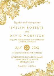 Elegant White Gold Lace Pattern Formal Wedding Card Lace Wedding Invitations Wedding Invitations Formal Wedding Invitations