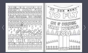 Color, or the act of changing the color of an object. Motivational Wellness Quotes Adult Coloring Pages For Self Care Book