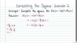 Click on the first link on a line below to go directly to a page where completing the square is defined. Completing The Square Nool
