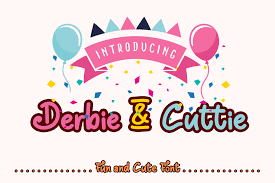 Different fonts can be used and look best on different uses. Derbie Cuttie Script Fontlot Com