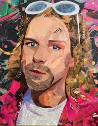 Recycled Magazine Collage Artwork Without Paint