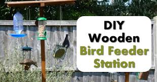 Fill the bin with black oil sunflower seeds, and the birds will come! Diy Homemade Wooden Bird Feeder Station