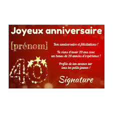 Carte anniversaire en ligne à télécharger. Carte Joyeux Anniversaire 40 Ans Jaune Gratuit A Imprimer Carte 2052