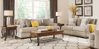 Belhaven Beige 7 Pc Living Room Living Room Leather Living Room Sets Furniture Living Room Table Sets