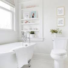 This provides a very unified look and allows the niche to blend with surroundings instead of standing out. Window Above Bathroom Niche Design Ideas