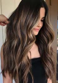 Color your hair with a deep blackish brown hair dye so that it almost looks black and achieves the professional style you are looking for. Stylish Hair Highlights Lilostyle In 2020 Brunette Balayage Hair Balayage Hair Hair Styles