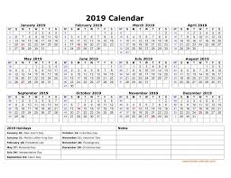 2018 malaysia & singapore calendar; 2019 Calendar Pdf India