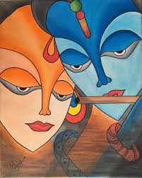 Discover the world of art and craft with artzolo.com. Modern Art Radha Krishna Paintings Abstract Arte Inspire