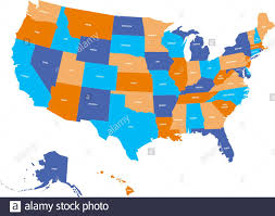 Tripadvisors usa karte mit hotels, pensionen und hostels: Politische Karte Der Usa Vereinigte Staaten Von Amerika Bunt Mit Weissen Statusbezeichnungen Auf Weissem Hintergrund Vektorgrafik Stock Vektorgrafik Alamy